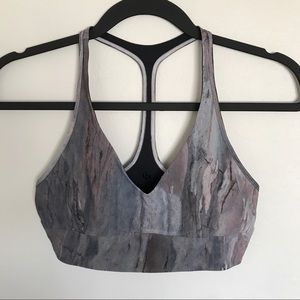Lululemon Reversible Black/Marble Retreat Bra 8